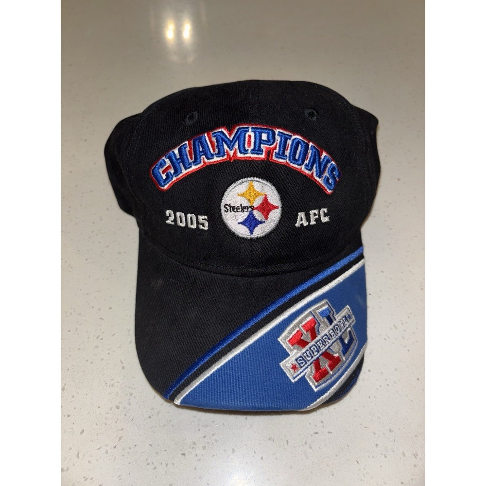 Vintage Steelers 2005 AFC Conference Champions Reebok Adjustable Hat NFL